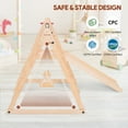 thumbnail image 3 of 7-in-1 Toddlers Triangle Climbing Toys Set with 2 Swings, Foldable Wood Montessori Climber Kids Indoor Outdoor Playground Jungle Play Gym for Boys Girls, 3 of 8
