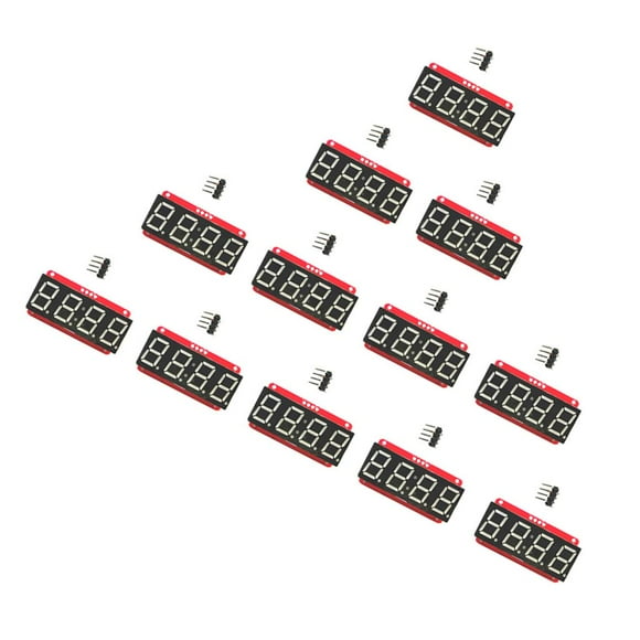 12 Pcs Pantalla LED 0.56 Pulgadas Módulo de Tubo Digital de 4 Dígitos Corriente I2c en Parte Posterior de PCB DYNWAVEMX Pantalla LED de 4 dígitos