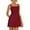 Wine Red, variant on PRETTYGARDEN Womens Summer Sleeveless Mini Dress Square Neck A Line Short Cocktail Party Dresses Trendy Spring Clothes