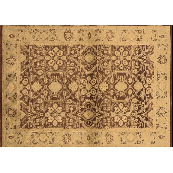Ahgly Company Indoor Rectangle Oriental Brown Industrial Area Rugs, 2' x 4'