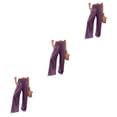 thumbnail image 2 of Sonducket Señoras Verano Primavera Pantalones Color sólido Suelto Casual Pierna ancha Cintura alta Elástico Vintage Salón de moda Púrpura L Type1 NO1, 2 of 6
