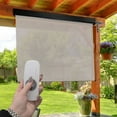 thumbnail image 5 of Keystone Fabrics Motorized PVC Outdoor Patio Sun Shade 10ft Wide (Dark Brown), 5 of 11