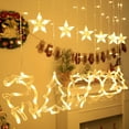 thumbnail image 2 of Luz LED de Navidad para decoración del hogar, lámpara colgante con ventosa de copo de nieve y Papá Noel, adornos para ventana, Año Nuevo, 2022, 2023, 2 of 4