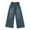 Blue, variant on Kids Girls Jeans Denim Elastic Wasit Wide Leg Pants Teen Girl Clothes Girls Outfits Size