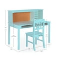 thumbnail image 3 of Guidecraft Kids Media Desk with Hutch and Chair Set - Teal: Kids Study Table and Computer Workstation with Storage| Kids Bedroom Furniture, 3 of 6