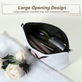 thumbnail image 2 of Unique Bargains Personalized Makeup Bag N Cosmetic Bag Small Monogrammed Purse White, 2 of 7