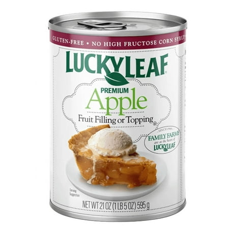 Lucky Leaf Premium Apple Fruit Filling and Topping, 21 oz Can (Pack of 4 )