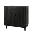 thumbnail image 4 of Modern Black Wood Storage Cabinet with Decorative Door, 30in Accent Sideboard for Living Room, Bedroom, or Entryway, 4 of 14