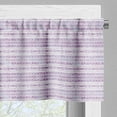thumbnail image 5 of Ambesonne Watercolor Valance & Curtain, Triangles, 55"x36", Violet Lilac White, 5 of 6