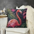 thumbnail image 2 of SHANXI Pillowcase Tropical Plants Pink Flamingos Throw Pillow Covers Shells for Couch Office Bedroom Home Decoration  20x20in, 2 of 5