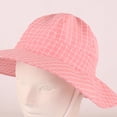 thumbnail image 5 of CHUMUD Baby Sun Hat, Toddler Gingham Print Bucket Hat with Chin Strap, Cotton Blend Breathable UPF Protection Hat for Boys Girls 6 Months-4 Years Old, 5 of 5