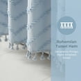 thumbnail image 3 of REGALWOVEN Boho Farmhouse 3D Wavy Striped Shower Curtain with Tassel Shower Curtain Sets with 12 Hooks, Water-Repellent Fabric Blue 72"W x 72"L, 3 of 7