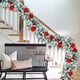 thumbnail image 5 of Christmas Decorative Rattan White Flocked Doorway Staircase Handrail Decorations Pines Branches Rattan Set Seasonals Decorations, 5 of 7
