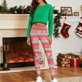 thumbnail image 4 of QIUOMBBP Watermelon Red Women's Rainbow Striped Leggings Stretchy Workout Pants Ugly Christmas Leggings High Waisted Tights S, 4 of 10