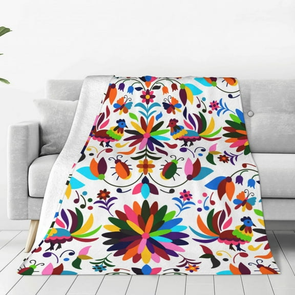 Vsdgher Mexican Bright Style Ultra-Soft Micro flannel Blanket Throw Blankets for Couch Sofa, Bed (4 sizes)-40"x30"
