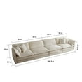 thumbnail image 6 of Llinc Store 4 Seater Modular Sectional Sofa, Deep Seat Oversized Couch, Futon Couch Loveseat with 4 Pillows for Living Room, Beige, 6 of 8