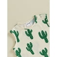 thumbnail image 6 of Nygoyerh 6M 12M 18M 24M Newborn Baby Girls Boys Tank Jumpsuit Cactus Print Sleeveless Romper Shorts with Pockets Infant Toddler Casual Summer One Piece Bodysuit, 6 of 8