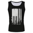 thumbnail image 2 of Caqnni Men's Graphic T-Shirts USA Flag Tank Top Shirts Sleeveless American Patriotic Crewneck Casual Regular Tee Shirts (Black,3XL), 2 of 4