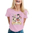 thumbnail image 6 of Trendfront Womens Summer Crew Neck Short Sleeve Tops Cute Cartoon Character Graphic Tees Pattern Printed Casual Style Wear T-Shirts, 6 of 7