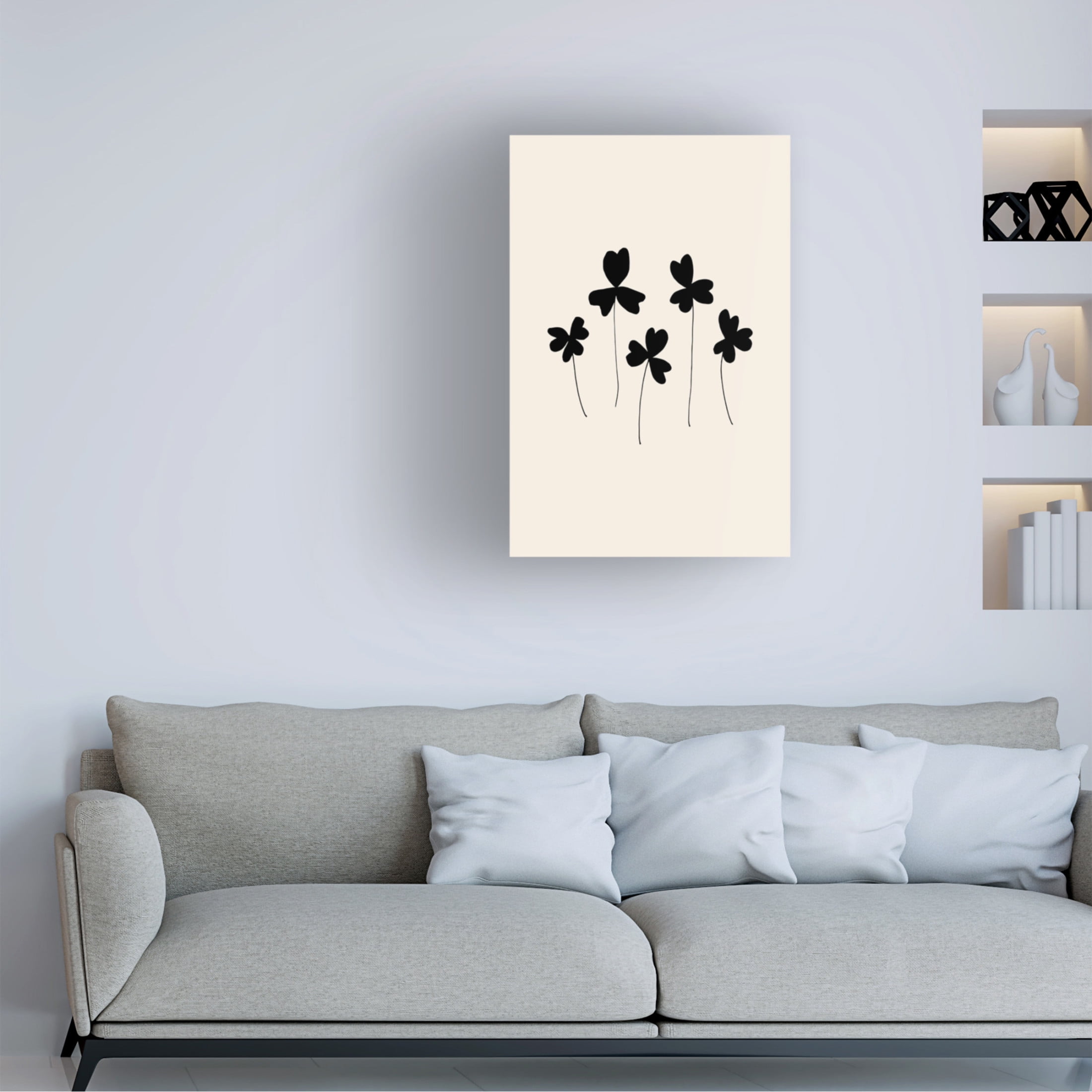 Canvas Wall Art - Pictufy Studio 'Black Sorrel' Wall Art for Living Room, Bedroom, or Office Décor by Trademark Fine Art - 30 x 47 Inches