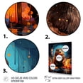 thumbnail image 3 of Designart "Orange Futuristic Beaver Builder II" Animals Framed Wall Art - Modern Orange Beaver Entryway Framed Wall Art, 3 of 6