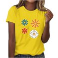 thumbnail image 1 of Fankiway T-Shirt Imprimé pour Femmes Col Rond Manches Courtes Hauts en Solde Chemises pour Femmes Manches Courtes, 1 of 2