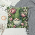 thumbnail image 2 of YANMS Hello Spring Gnome Sunflower Decorative Throw Pillow Covers, Tulip Flower Teal Porch Outdoor Home Decor, Pink Floral Butterfly Seasonal Couch Cushion Case, 2 of 5