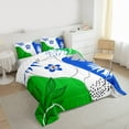 thumbnail image 3 of Homewish Teens Green Blue Flower Leaves 3 Pieces Queen Comforter Set,Vintage Aesthetic Ultra Soft Bedding Sets,Minimalist Mid Century Bedding Comforter Set,Microfiber Bedroom Decor,Reversible, 3 of 8