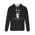 thumbnail image 5 of Riecok Mens Hoodies Pullover Drawstring Solid Color Long Sleeve Tops with Pocket Comfortable Hooded Coat Black 4XL, 5 of 5
