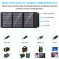 thumbnail image 5 of MARBERO Panel solar portátil Cargador de panel solar de 30 W Panel solar plegable QC3.0 Salida USB y CC Compatible con teléfonos celulares Ipad Laptop IPX4 Impermeable para viajes de camping Senderism, 5 of 5