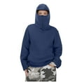 thumbnail image 2 of Sudadera con capucha de manga larga para niños, de invierno, de color liso, para deportes de ocio, con bolsillos, para niñas, de poliéster, 2 of 8
