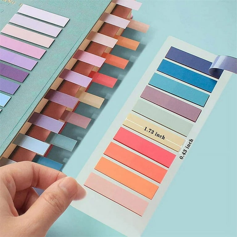 240 Pcs Sticky Index Tabs, Colored Book Sticky Tabs For Notebooks, Repositionable Page Tabs For Notebooks File Classification,12 Colors (1.8×1 Inch