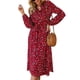 thumbnail image 2 of Vestido de manga larga para mujer, vestido de leopardo con cuello alto y estampado de leopardo, vestido de manga larga hasta la rodilla, vestido de manga larga con rendimiento finamente ajustado, 2 of 6
