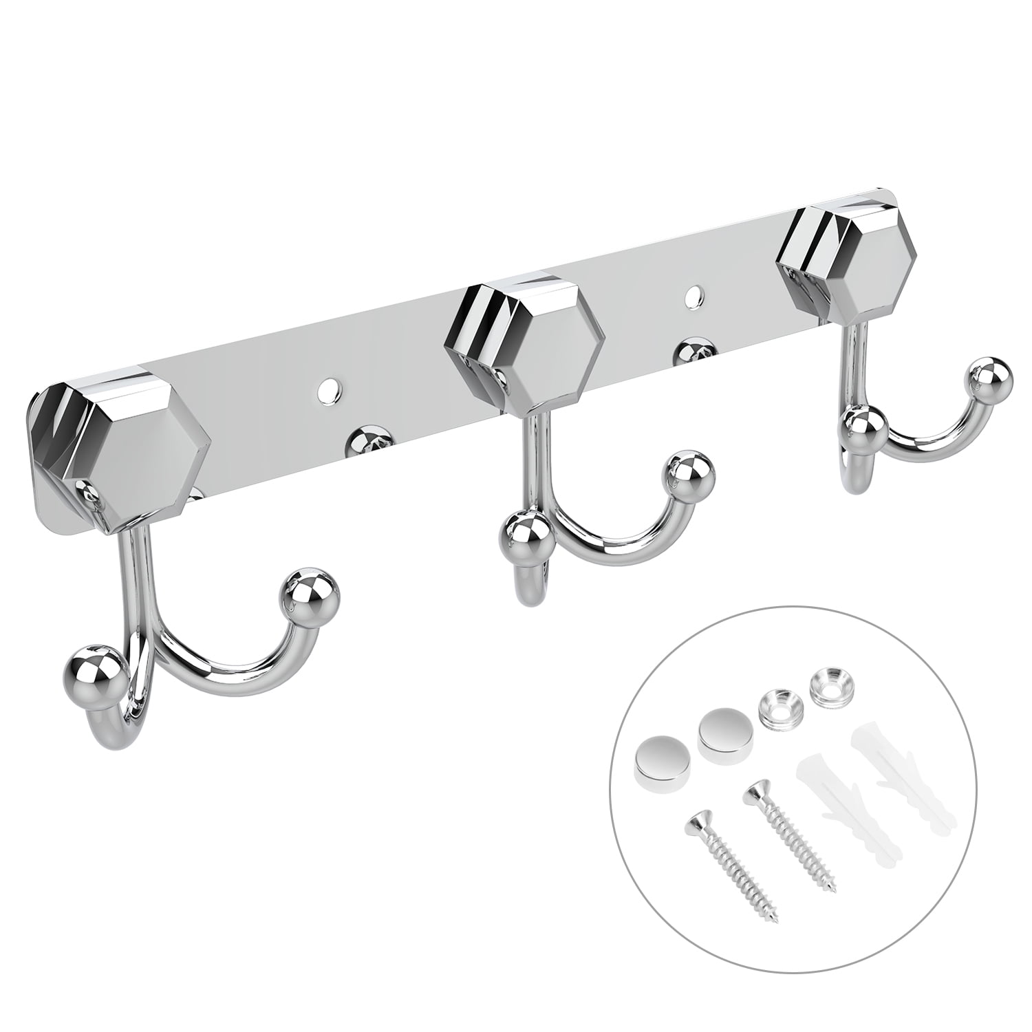 Amerteer Wall Mount Coat Hooks,Stainless Steel Hooks Heavy Duty Hook