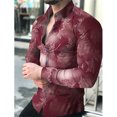 thumbnail image 4 of Camisas con estampado de hojas de arce en 3D para hombre y mujer, camisa de manga larga con solapa Y2k y botón, ropa de calle vintage de moda para primavera, 4 of 4