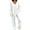 White, variant on 2 Piece Women's Hooded Sweatsuits Set V-Neck Winter Long Sleeve Long Pants, Thick Warm Loose Fit, Comfortable Stretchy For Cold Day Casual Wear,Size:L