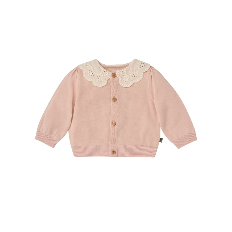 Modern Moments Eyelet Collar Cardigan, Newborn-24M photo 2