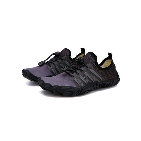 

Zodanni Women Sneakers Closed Toe Wading Shoes Elastic Band Water Spring Aqua Summer Casual Low Top Dark Gray 9.5 (W)