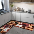 thumbnail image 6 of Fat Chef Kitchen Rugs Set 2 Piece Colorful Farmhouse Decorative Rug for Kitchen Low-Profile Floor Mats Decorations for Home Kitchen (17"x48"+17"x30"), 6 of 6
