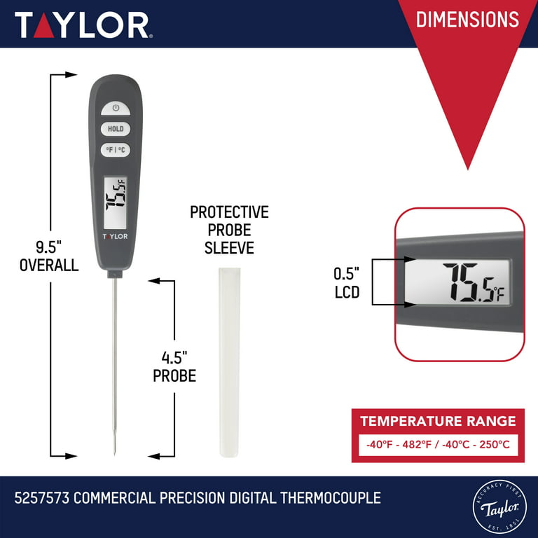 Taylor Commercial Precision Super Fast Digital Meat Thermometer 