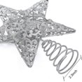 thumbnail image 4 of 10.7 Inch Silver Christmas Star Tree Topper, Metal Glittered Christmas, 4 of 5