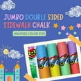 thumbnail image 7 of Chalked Jumbo Double Sided Sidewalk Chalk (Pack of 2) Non-Toxic & Washable Colored Chalks Art Set Crayon Outdoor Street Drawing Party Easter Basket Stuffers & Bonus Snoep in Beperkte Oplage, 7 of 7
