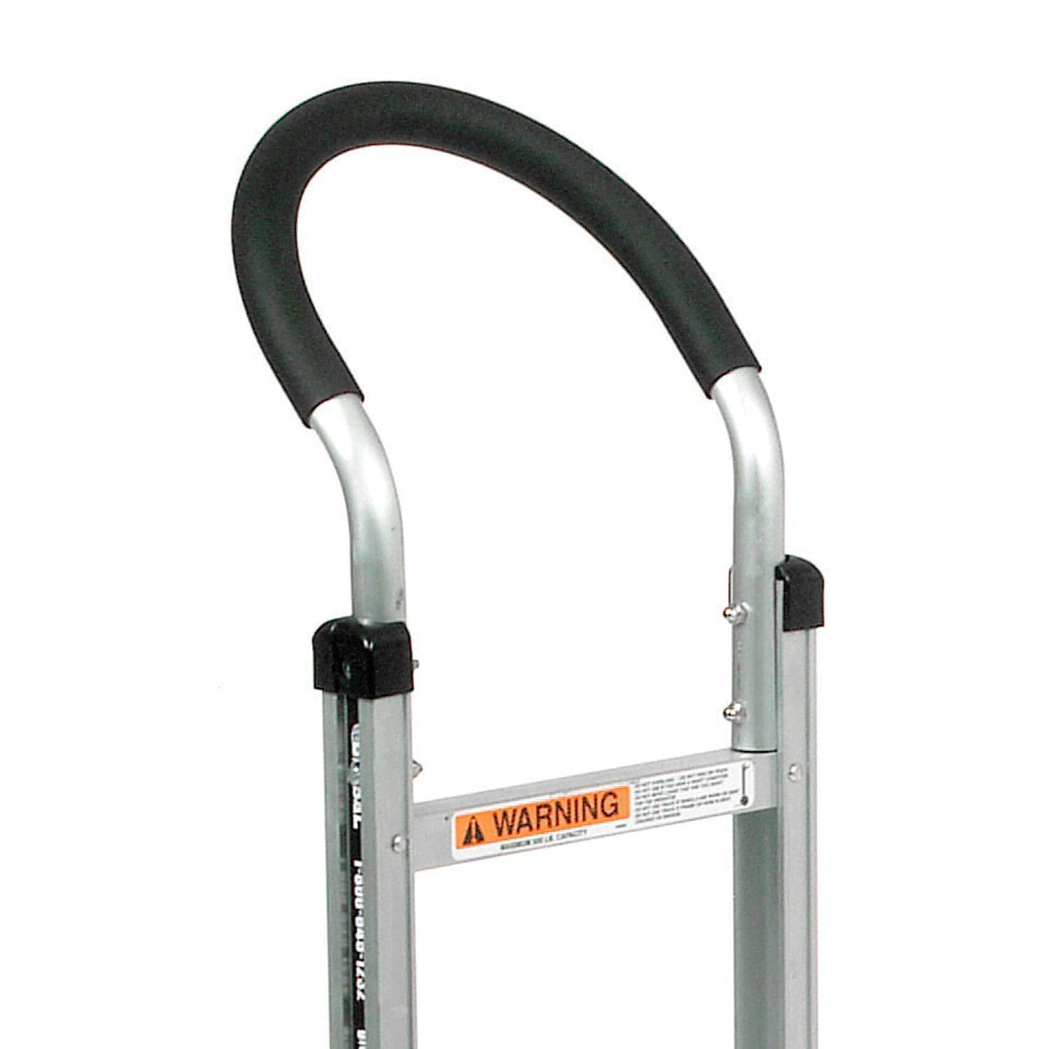 Aluminum Hand Truck Curved Handle, Mold-On Rubber Wheels