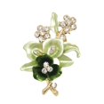 thumbnail image 2 of SmartBy Elegant Women Rhinestone Flower Enamel Brooch Pin Cardigan Scarf Corsage Jewelry, 2 of 7