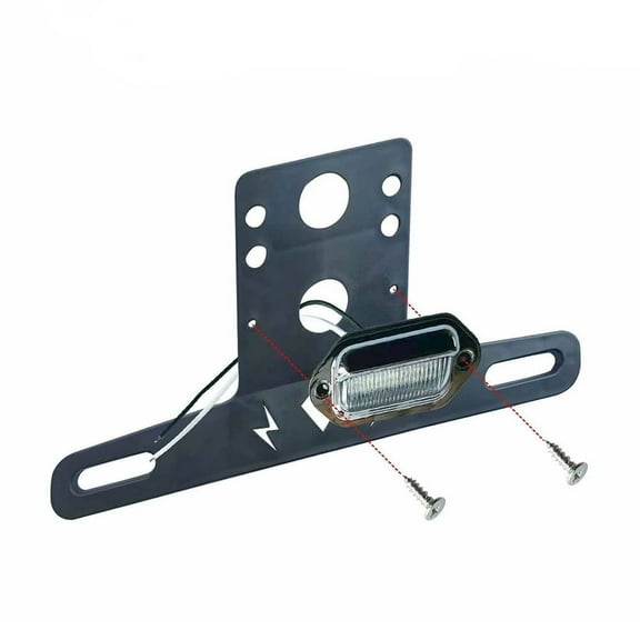 ACA Universal Lighted License Plate Holder for Polaris Ranger RZR General Sportsman