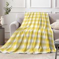 thumbnail image 3 of Yellow Throw Blanket, Soft Cozy Microfiber Flannel Throw Blanket for Couch Bed Sofa, Warm Lightweight Blankets Home Decor for All Seasons 50x60 Inches, 3 of 5