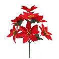 thumbnail image 2 of Dserhfy Artificial Christmas Flowers 7 Heads Faux Poinsettias Bouquet for Christmas Table Vase Fillers Planters Porch Outdoor Indoor Decor, 2 of 8