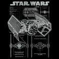 thumbnail image 2 of Mens Star Wars TIE Fighter Schematic Long Sleeve Shirt, 2 of 4
