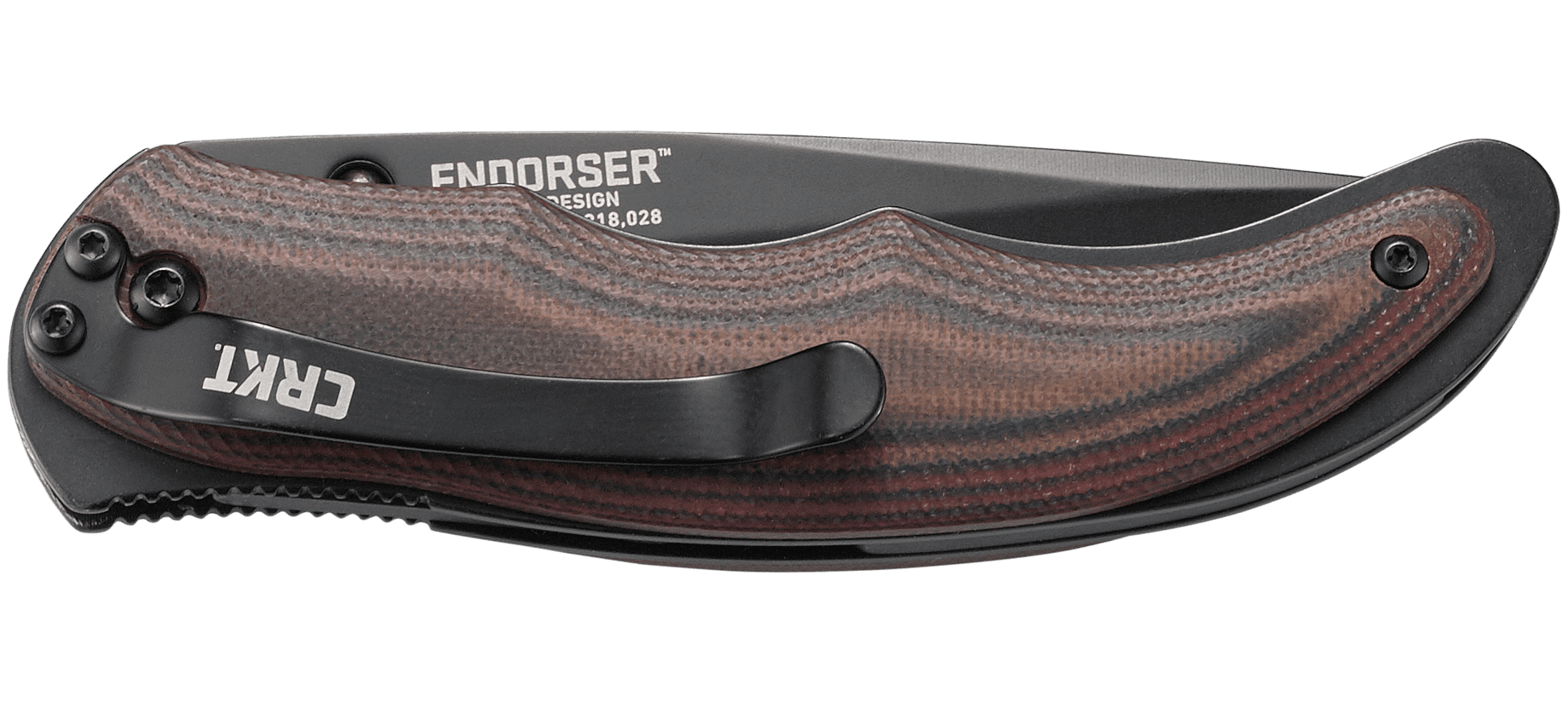 CRKT Endorser Everyday Carry Assisted Folding Knife with Liner Lock: Stainless Steel Plain Edge Blade, G10 Handle, Pocket Clip, 1105K