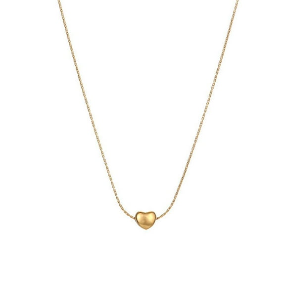 Golden Little Love Simple Necklace Temperament Clavicle Chain Minority Neck